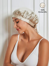 [Beige] SilkSilky-DK Sovehætte 001