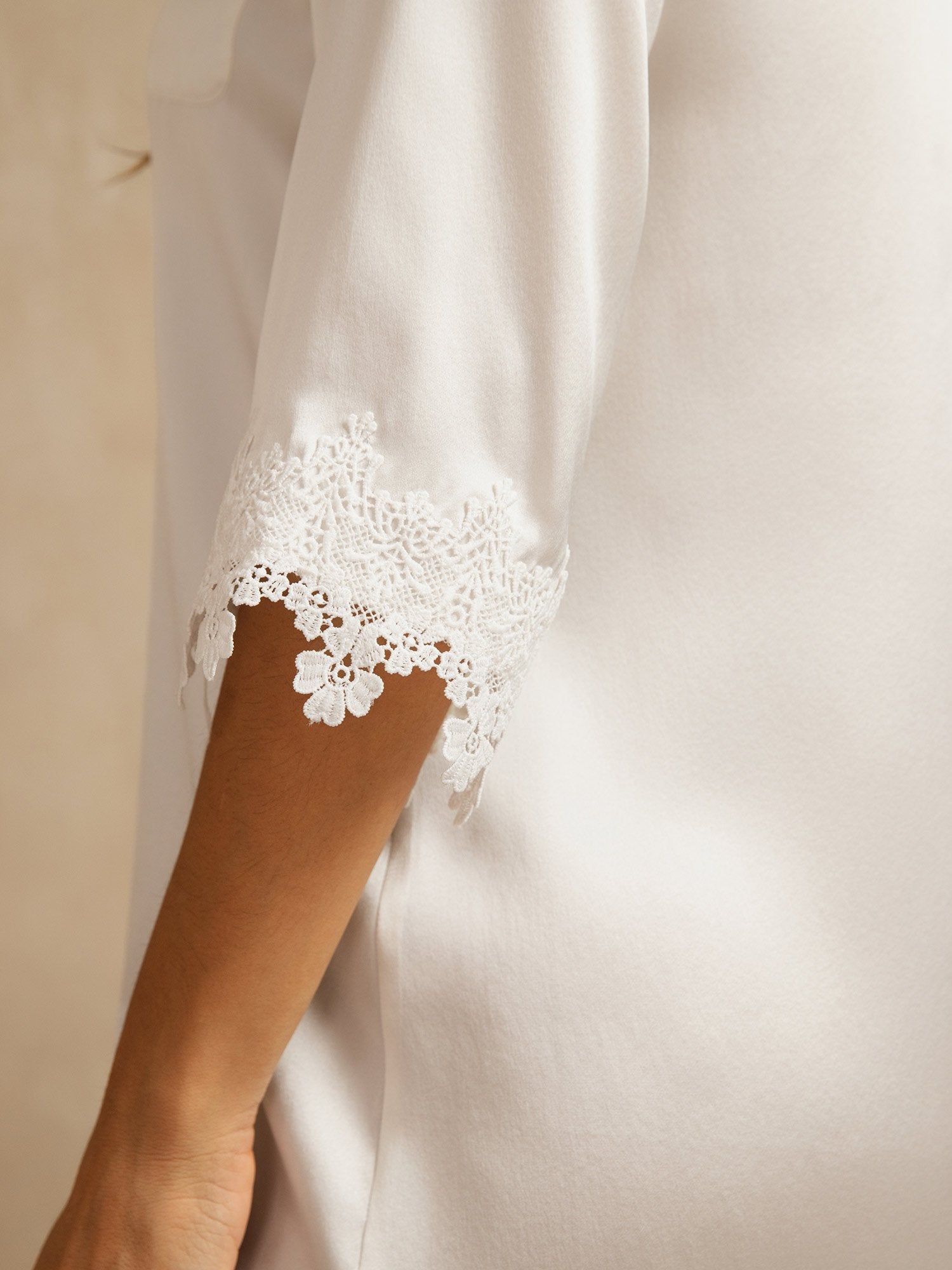 [Hvid] SilkSilky-DK Silke Nightshirt 004