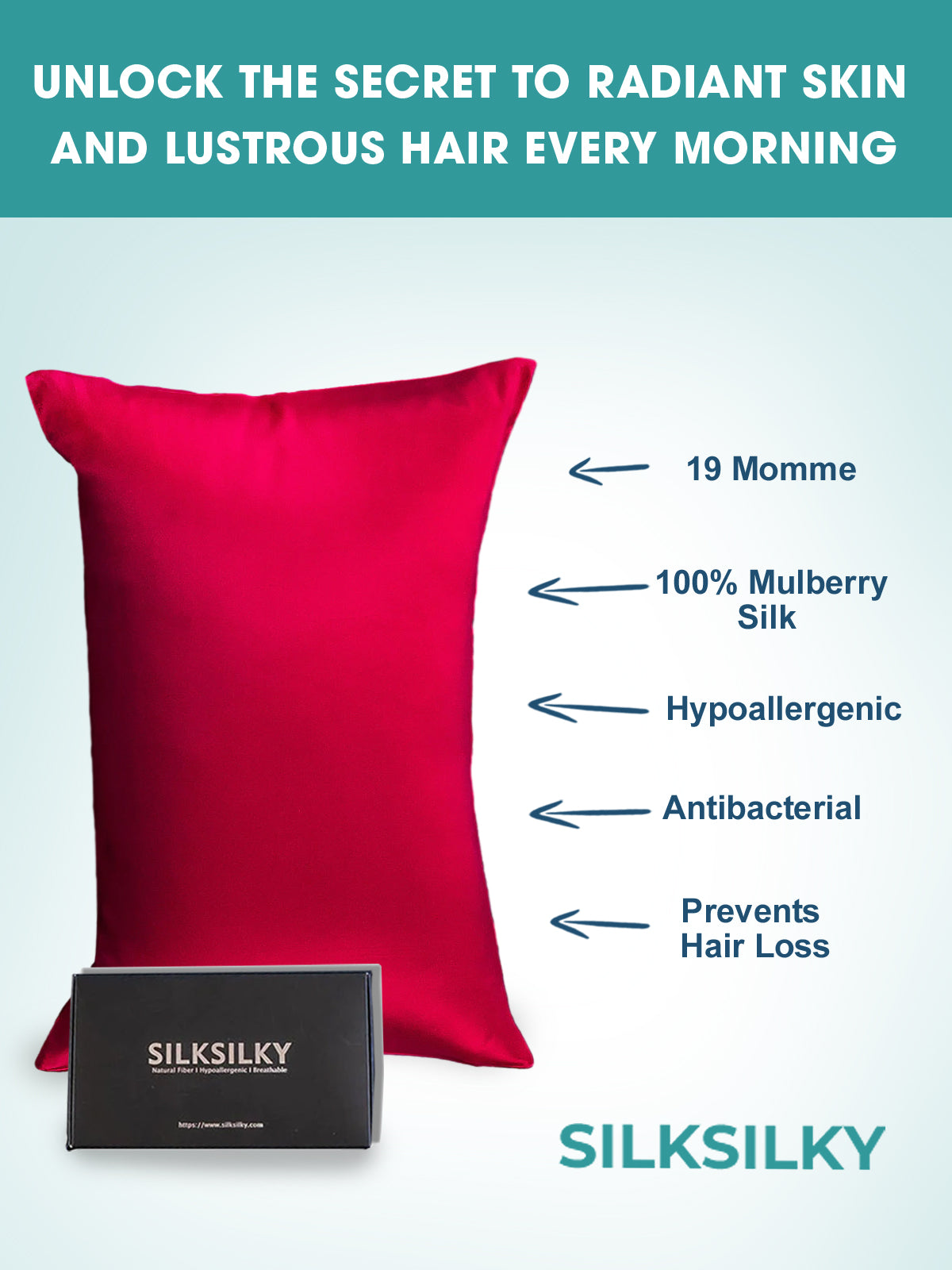 SilkSilky-DK-19Momme-Pure-Silk-Pillowcase-Vin-003