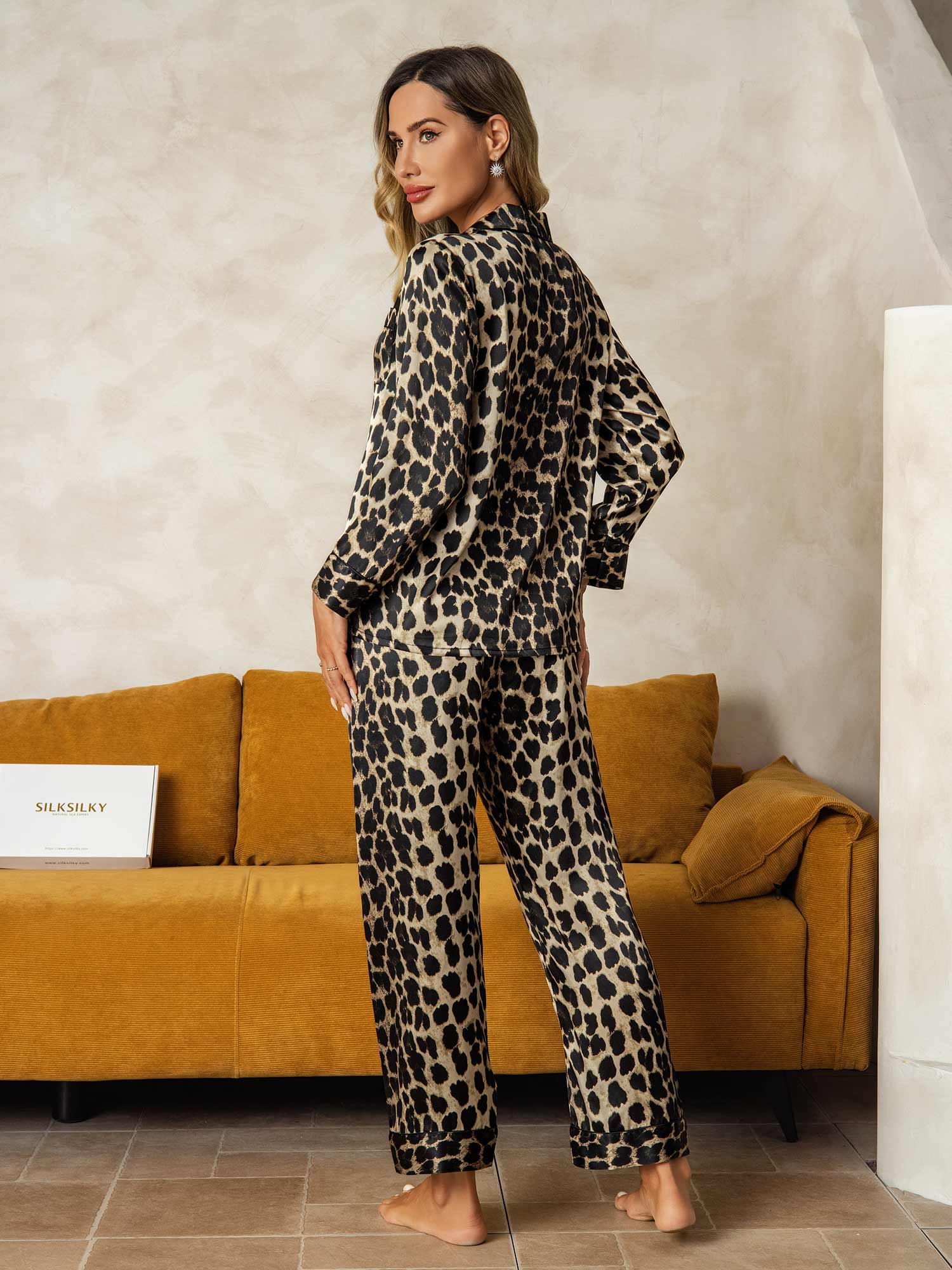 [Leopard] SilkSilky-DK Dame Pyjamas 002