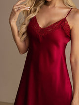 [Vin] SilkSilky-DK V Neck Natkjole 008