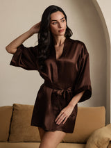[Kaffe] SilkSilky-DK 3/4 Sleeve Dame Morgenkåbe 006