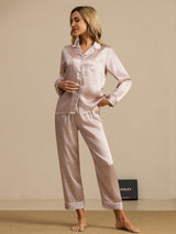 [Pink Hjerte Geo] SilkSilky-DK Dame Pyjamas 006