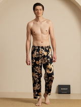 [Sort Drage] SilkSilky-DK Men's Sleep Shorts 007