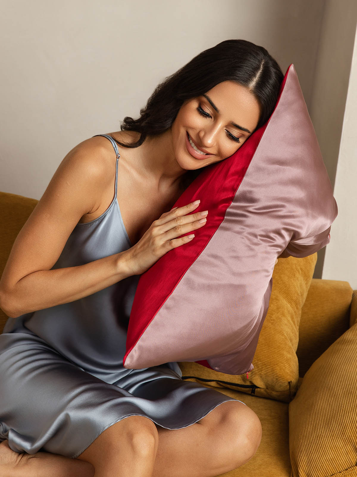 [MauveOrkidé+Vin] SilkSilky-DK 19Momme Pillowcase 002