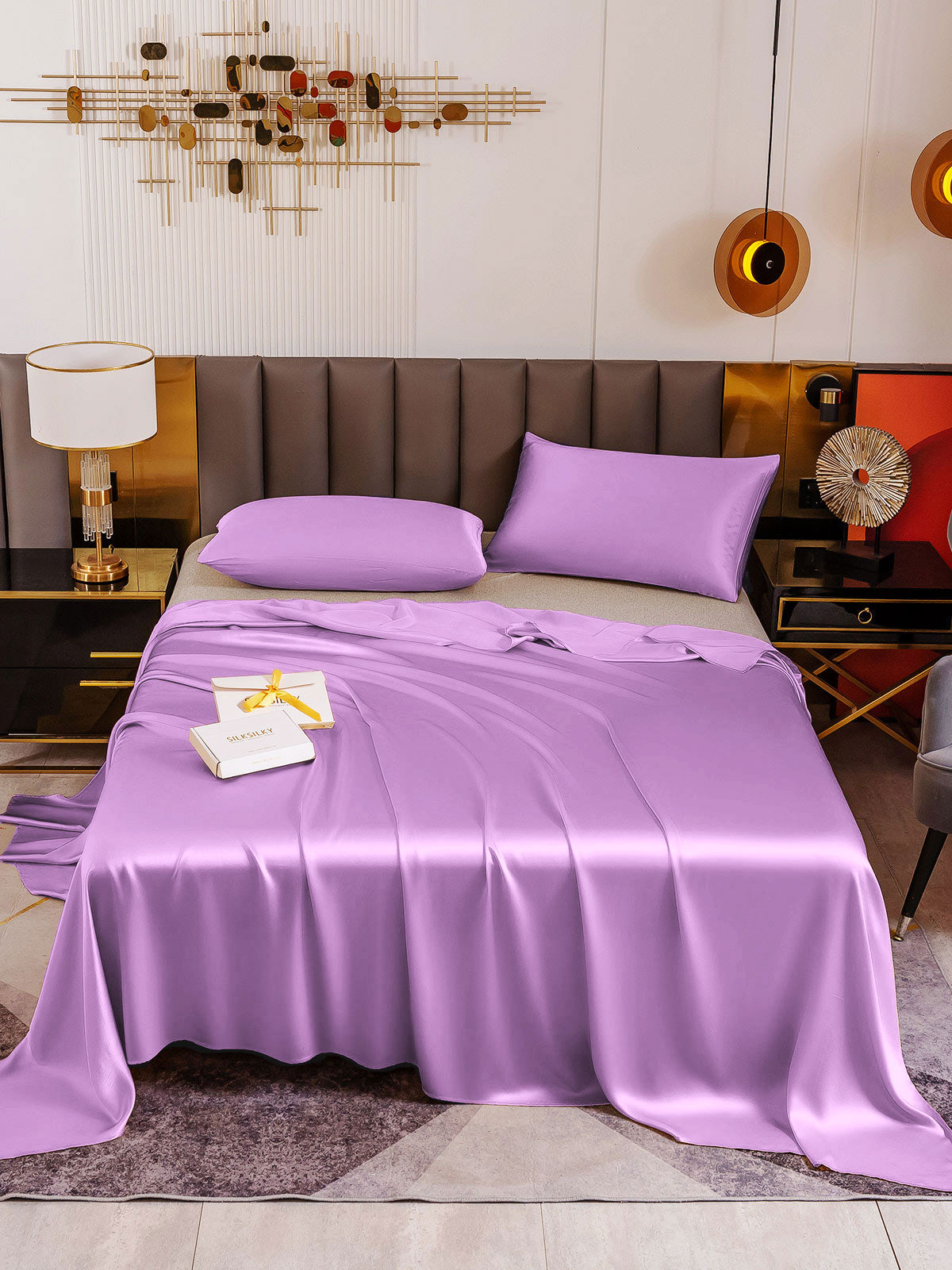 [Lavendel] SilkSilky-DK 19Momme Bedding Set 002