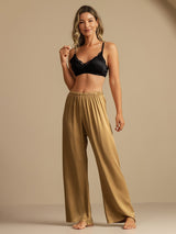 [Tan] SilkSilky-DK 19Momme Women's Sleep Pants 006