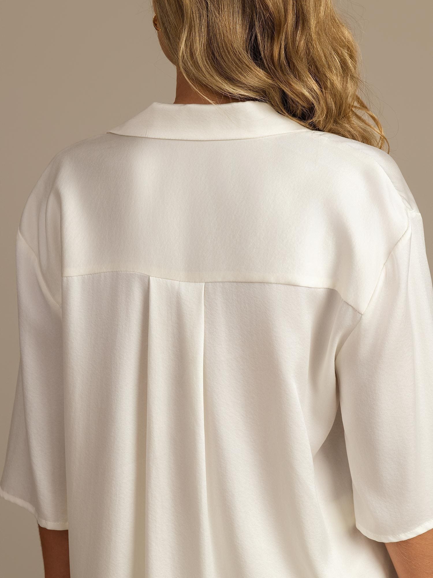 [Hvid] SilkSilky-DK 19Momme Silke Womens Pajamas 004,