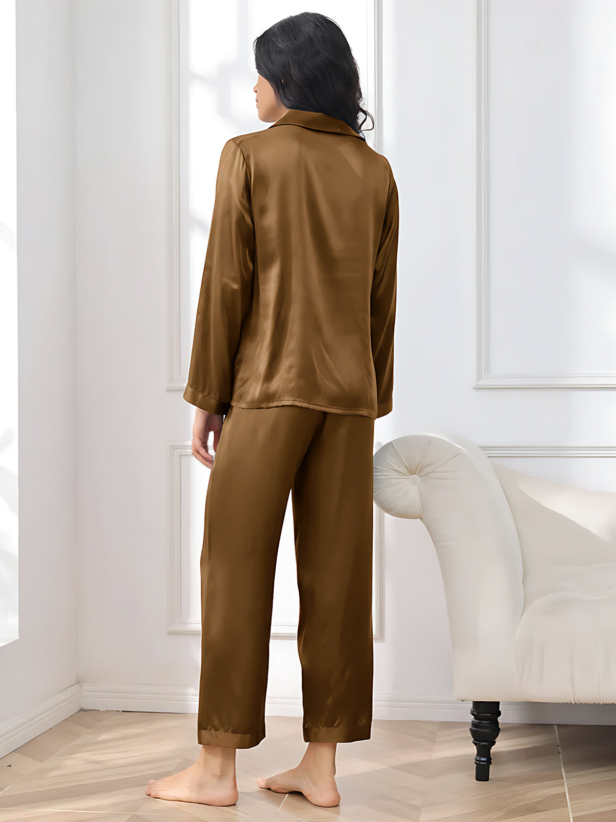 [Brun] SilkSilky-DK Womens Pajamas 002