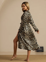 [Leopard] SilkSilky-DK Dame Morgenkåbe 002