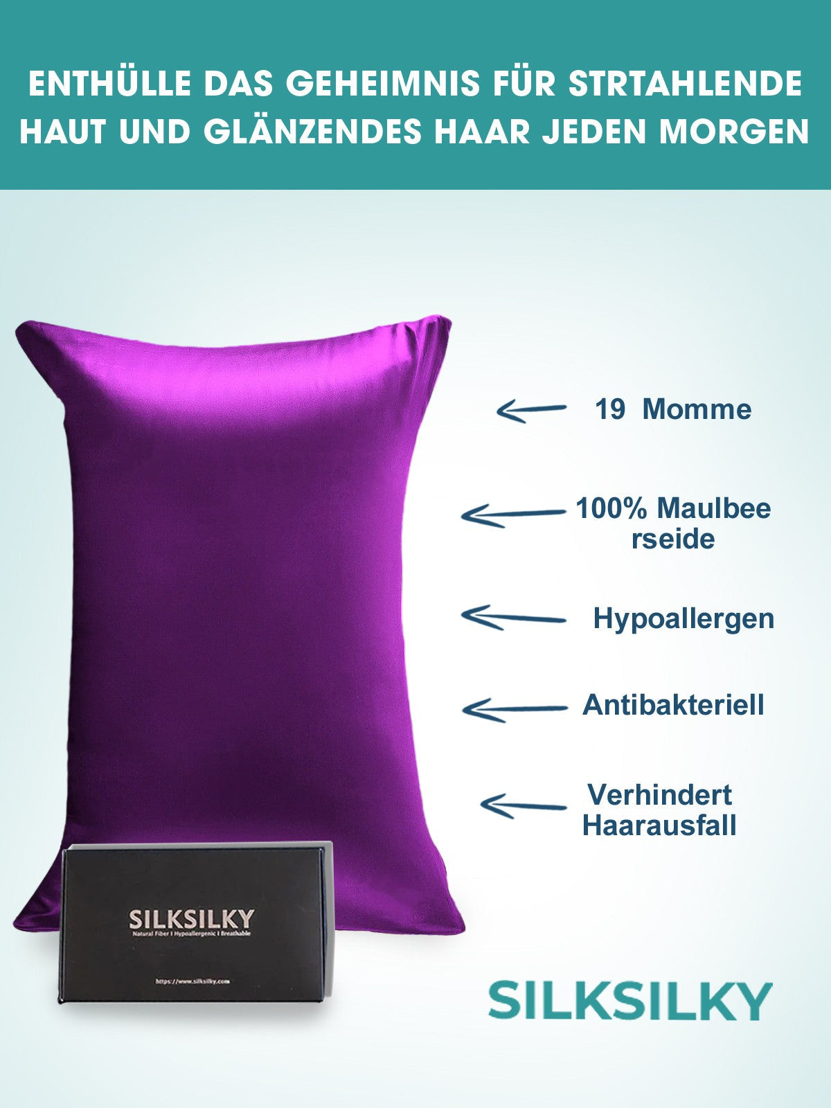 [Lilla] SilkSilky-DK 19Momme Pillowcase 002