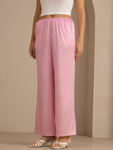 [Rosa Nålestribet] SilkSilky-DK Womens Pants 003