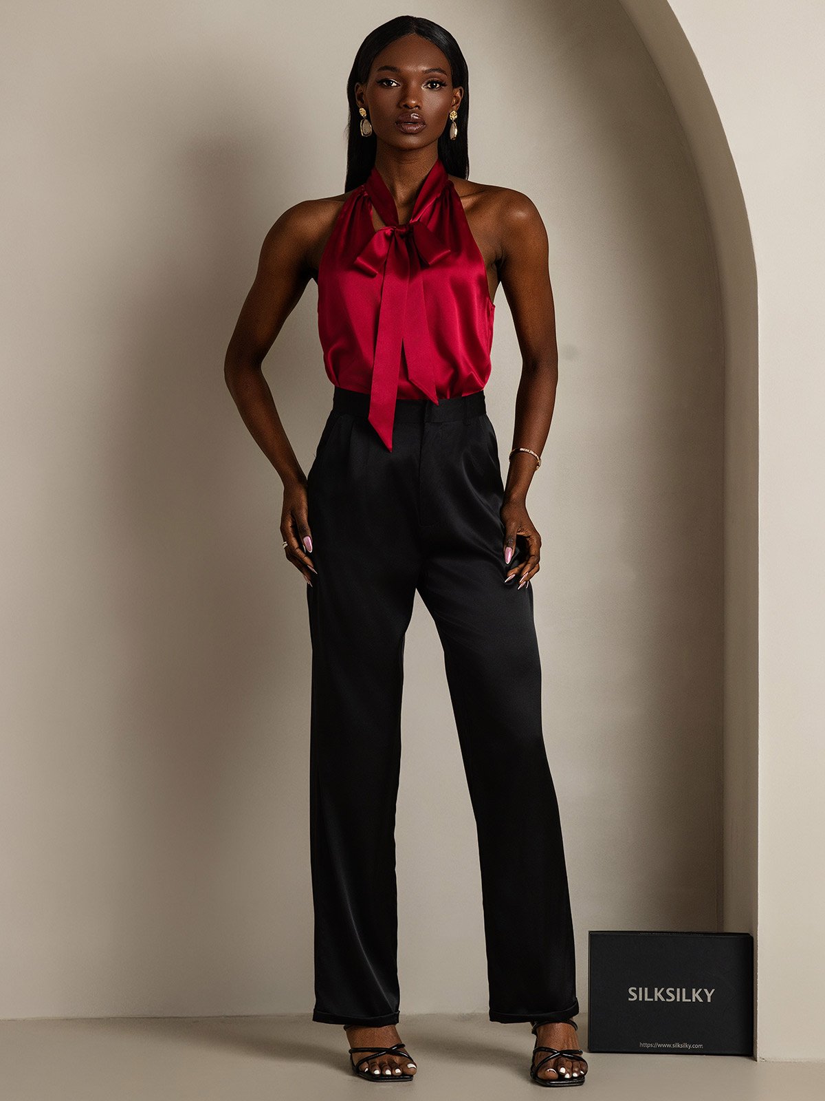 SilkSilky-DK 19Momme Silke Womens Shirt Vin 006