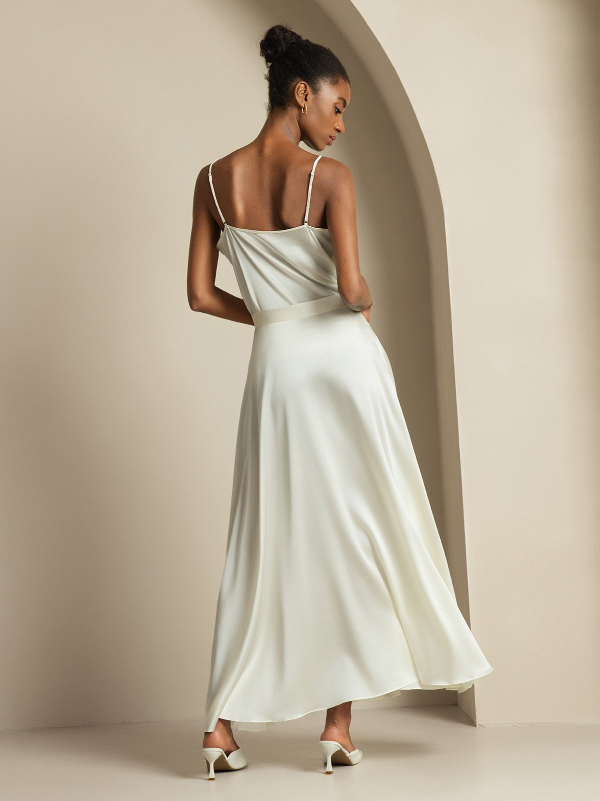 [Hvid] SilkSilky-DK 19Momme Silke Womens Outfit Sets 002,