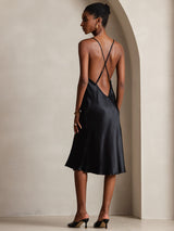 [Sort] SilkSilky-DK Sleeveless Kjole 001