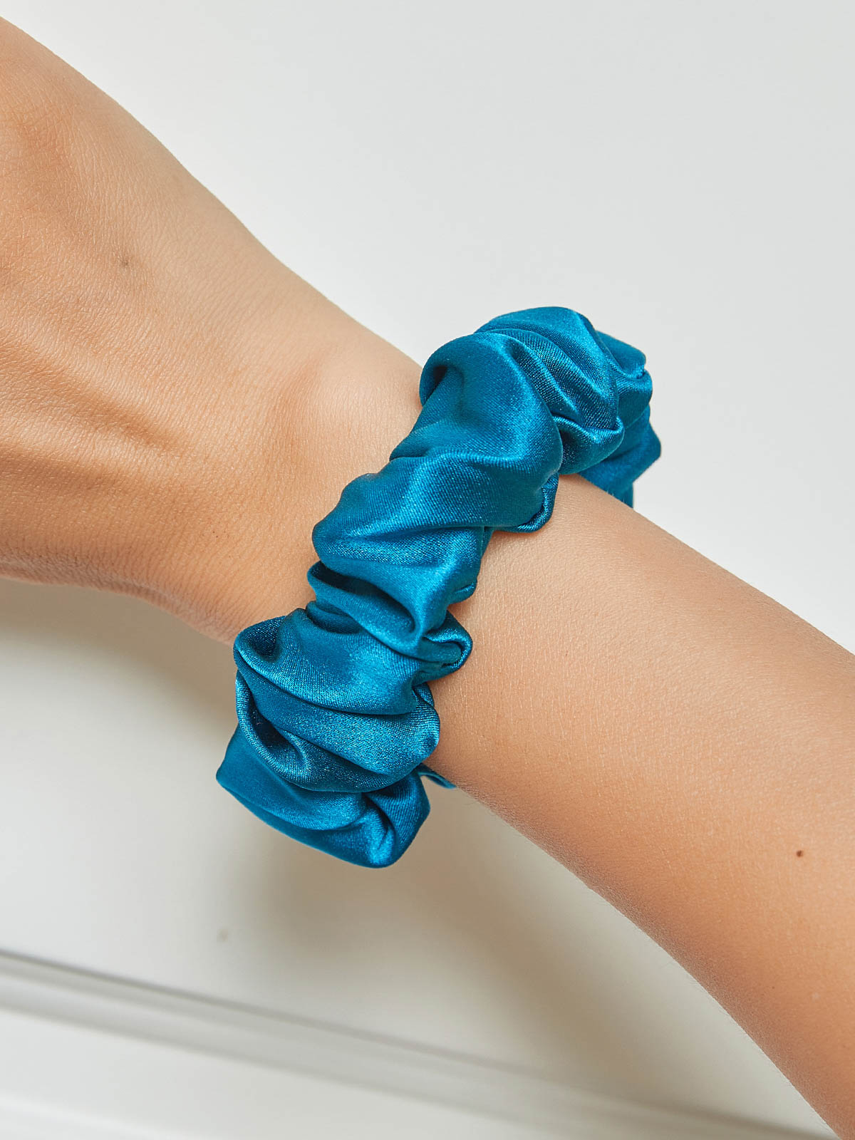 [Blågrøn] SilkSilky-DK 19Momme Scrunchie 001
