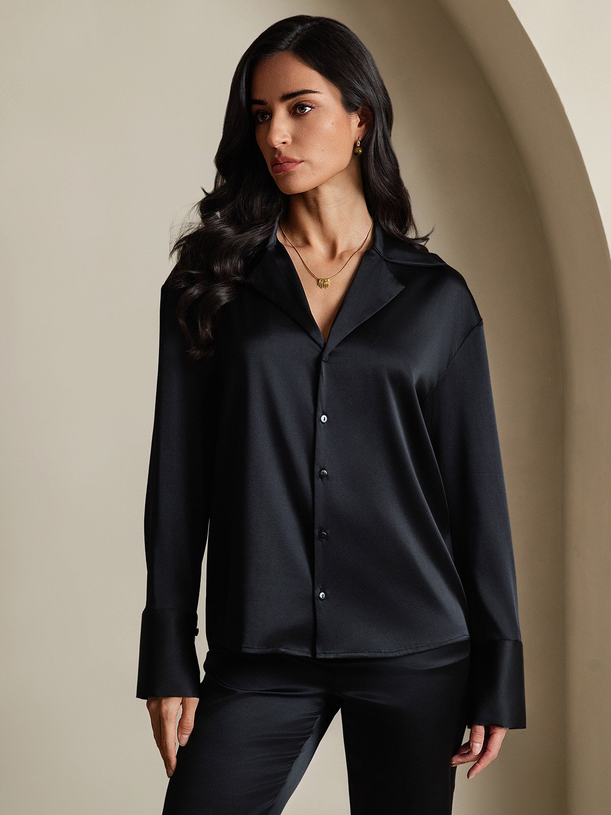 [Sort] SilkSilky-DK 19Momme Silke Womens Shirt 004