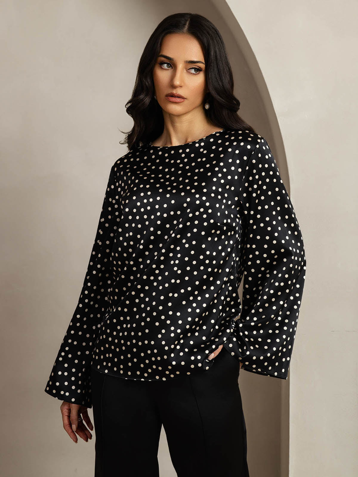 [Prikket] SilkSilky-DK 19Momme Silke Womens T-Shirt 001