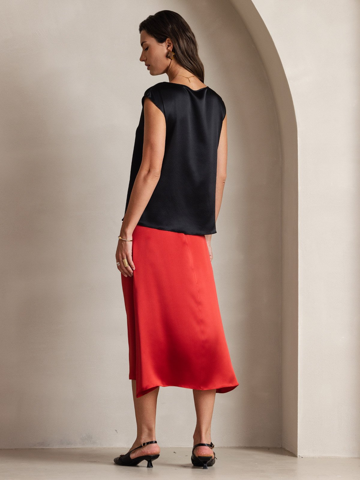 [Sort] SilkSilky-DK 19Momme Silke Womens T-Shirt 002