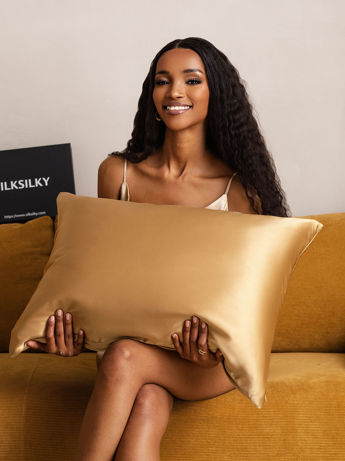 [Mørk Kamel] SilkSilky-DK 22Momme Pillowcase 001