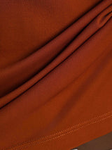 [Orange] SilkSilky-DK Short Sleeve V Neck T-shirt til kvinder 005