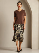 [Kaffe] SilkSilky-DK Short Sleeve V Neck T-shirt til kvinder 008