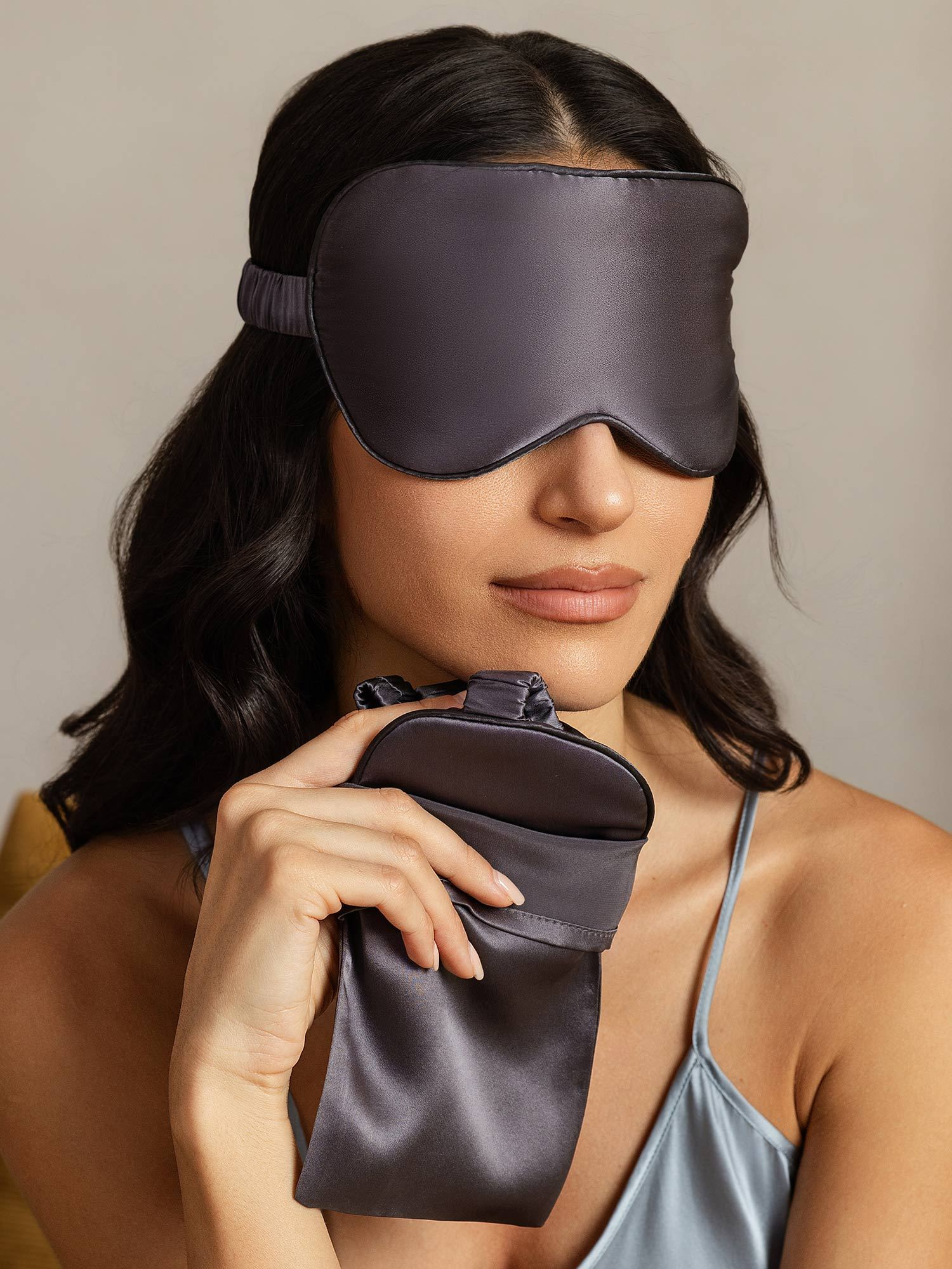 [Mørkegrå] SilkSilky-DK Silke Eye Mask 004