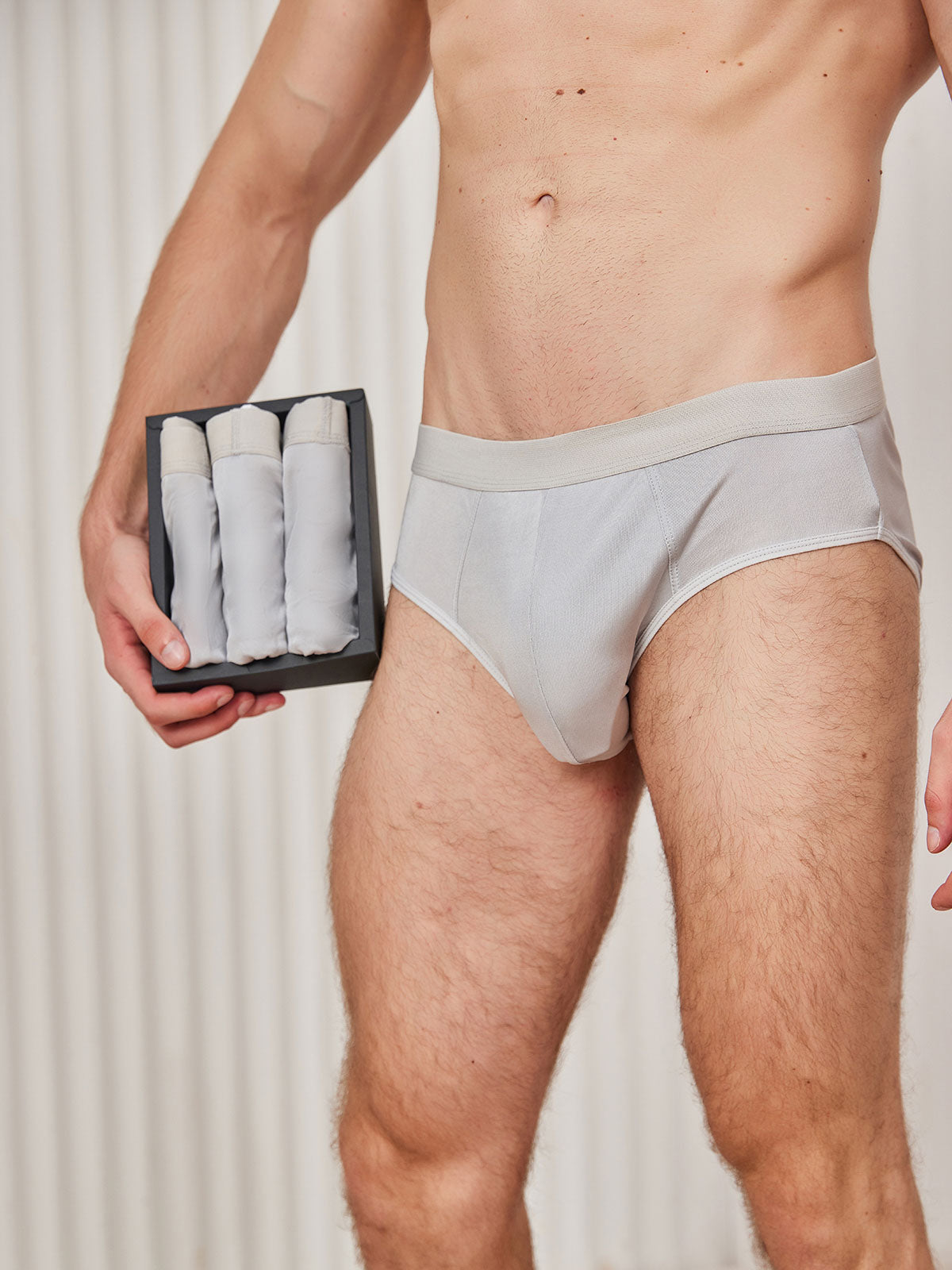 [Grå] SilkSilky-DK Mens Underwear 001