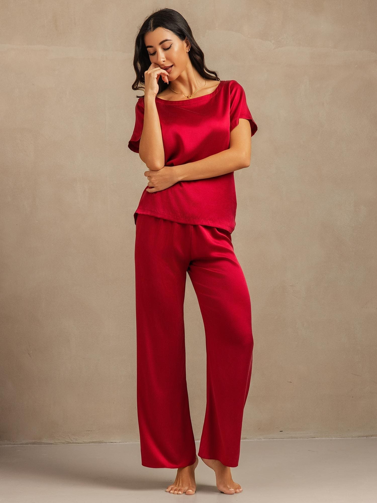 [Vin] SilkSilky-DK 19Momme Silke Womens Pajamas 006