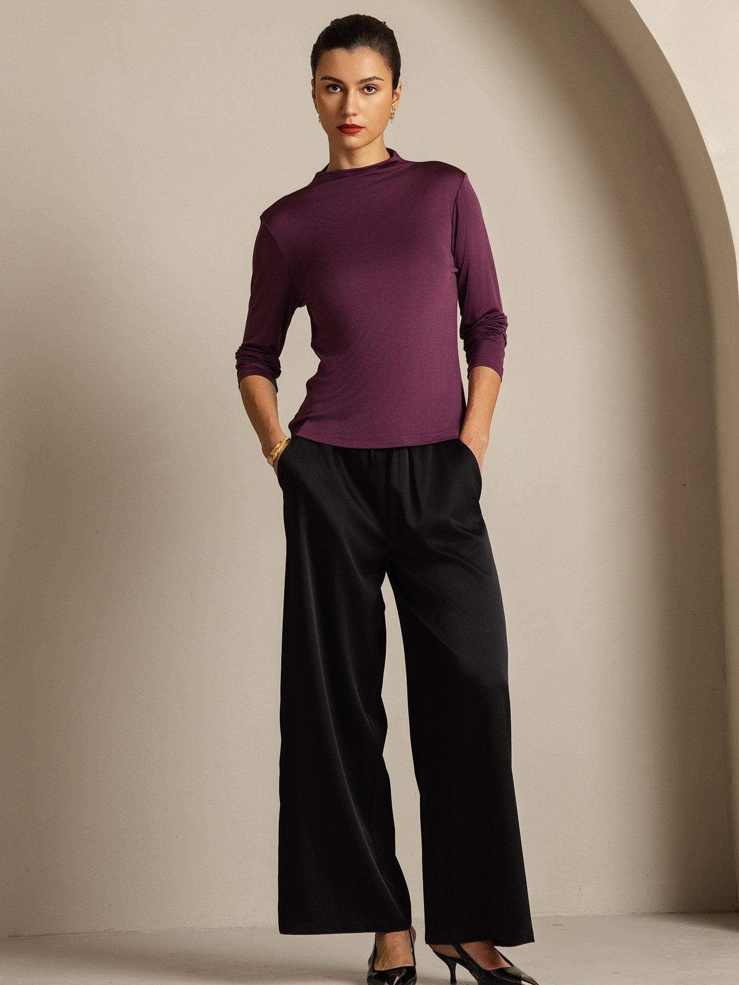 [Lilla] SilkSilky-DK Silke Womens T-Shirt 005