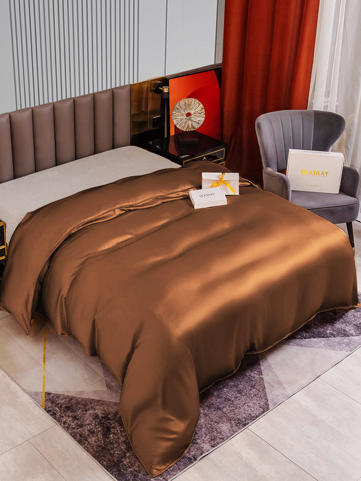 [Kaffe] SilkSilky-DK 22Momme Duvet Cover 002