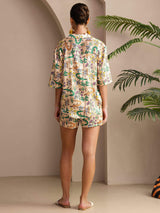 [Sandkrokodille] SilkSilky-DK Short Sleeve Notch Collar Dame Pyjamas 002