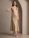 SilkSilky-DK 19Momme Silke Dress Champagne 001