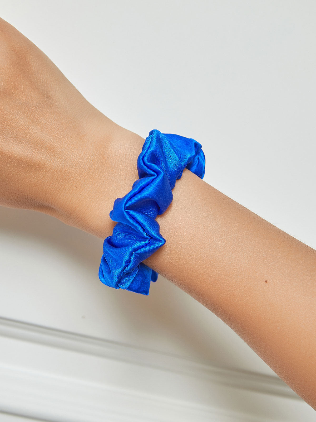[Blå] SilkSilky-DK 19Momme Scrunchie 001