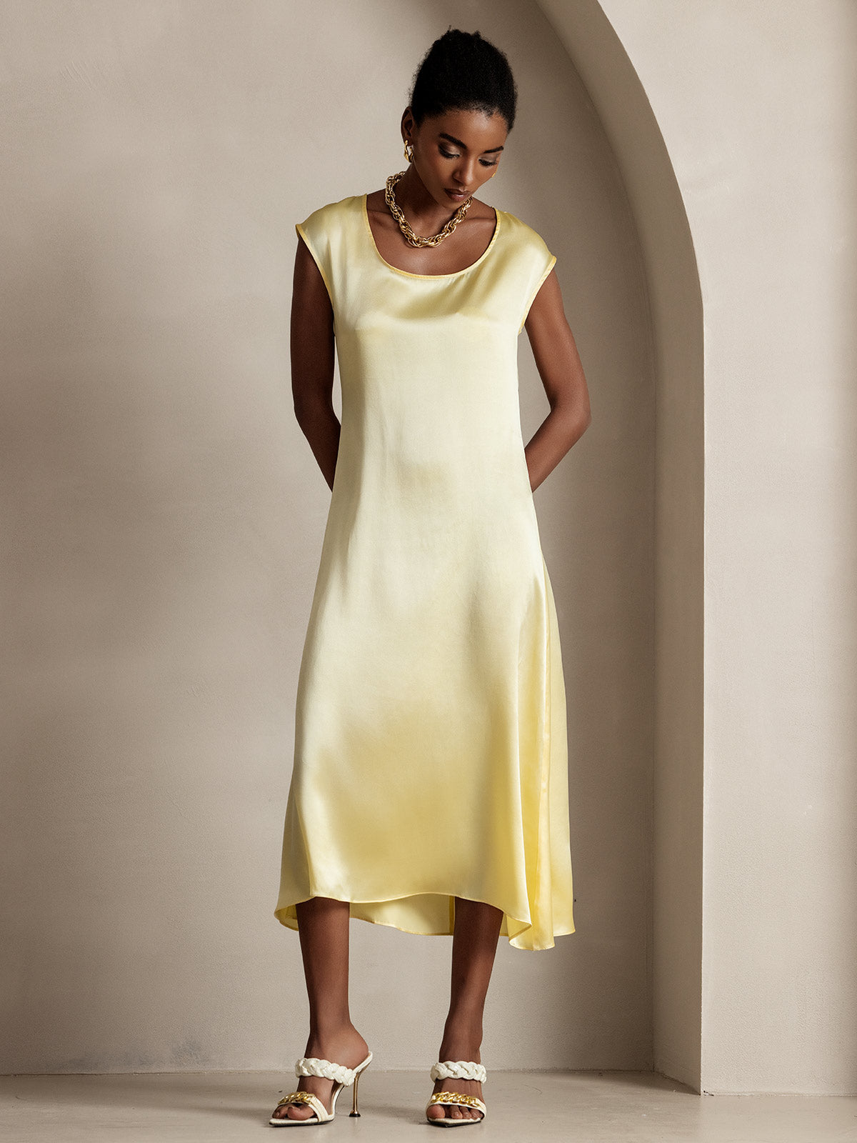 [Lysegul] SilkSilky-DK 19Momme Silke Dress 006