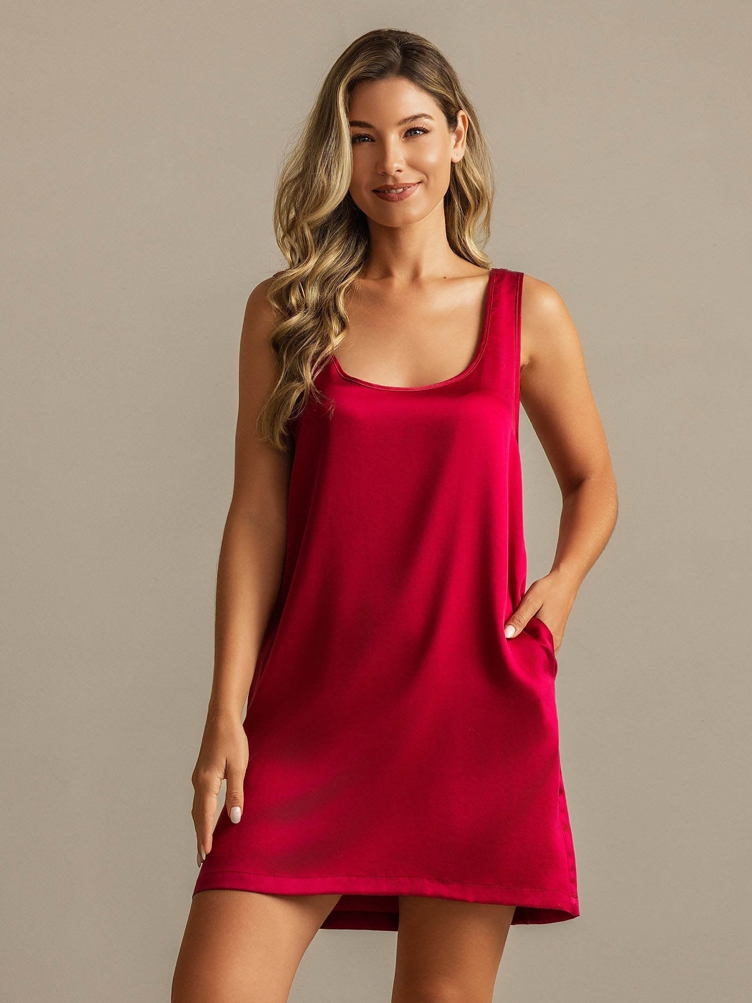 [Vin] SilkSilky-DK 19Momme Silke Nightgown 001,