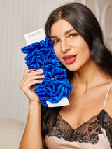 [Blå] SilkSilky-DK Scrunchie 001