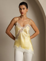 [Lysegul] SilkSilky-DK Spaghetti Strap V Neck Camisole Top 001