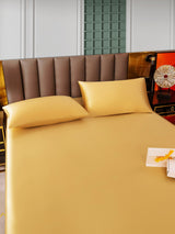 [Champagne] SilkSilky-DK 25Momme Sengesæt 003
