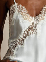 [Lyseblå] SilkSilky-DK Spaghetti Strap V Neck Camisole Top 004
