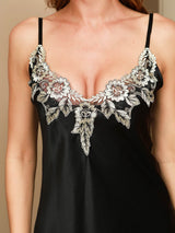 [Sort] SilkSilky-DK Sleeveless V Neck Natkjole 008