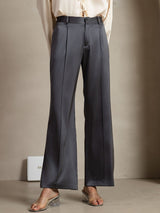 [Mørkegrå] SilkSilky-DK 19Momme Silke Womens Pants 005,