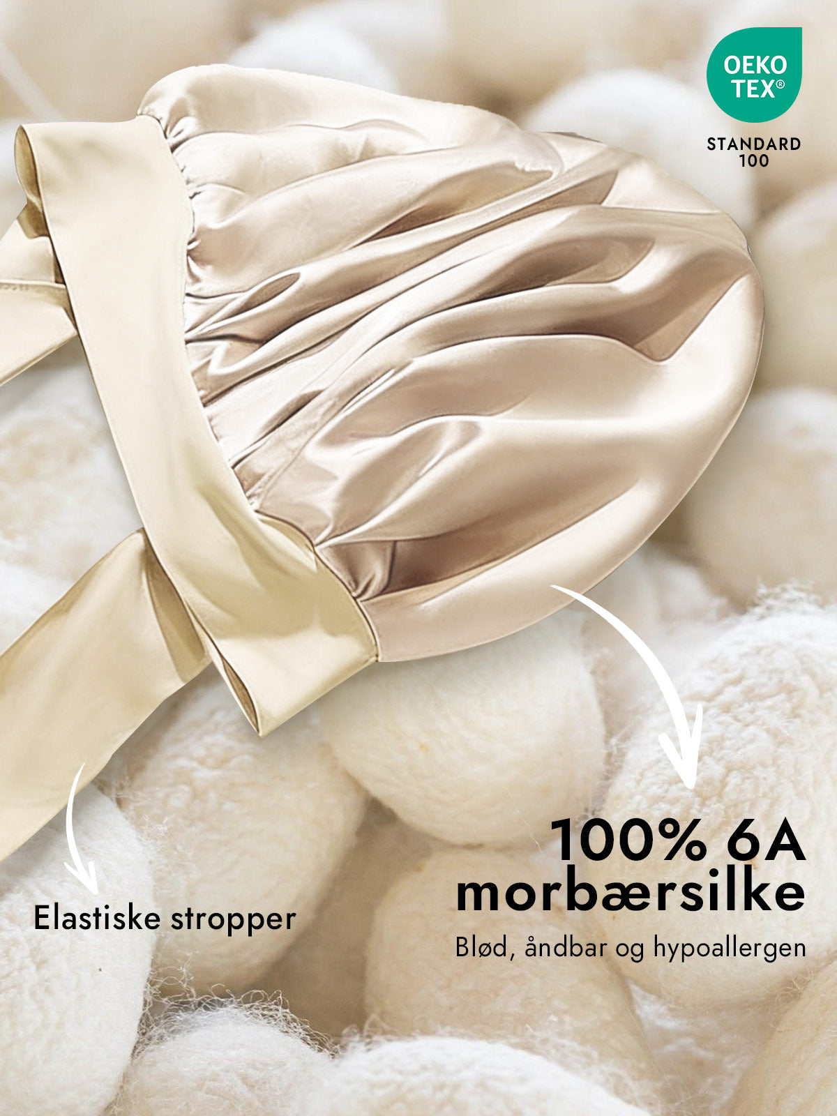 [Beige] SilkSilky-DK Silke Sleep Cap 002