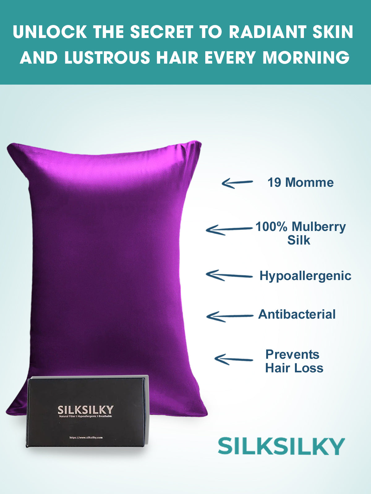 [Lilla] SilkSilky-DK 19Momme Pillowcase 003
