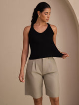 [Sort] SilkSilky-DK Sleeveless Deep V Neck Camisole Top 005
