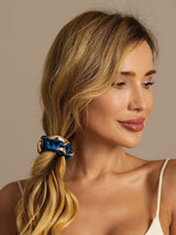 [Navy Drage] SilkSilky-DK Scrunchie 002