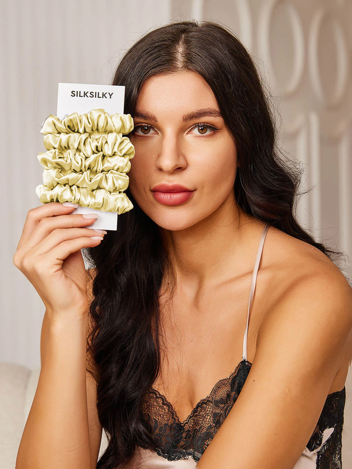 [Lysegul] SilkSilky-DK 19Momme Scrunchie 001