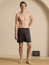 [Sort Kæde] SilkSilky-DK Men's Sleep Shorts 005