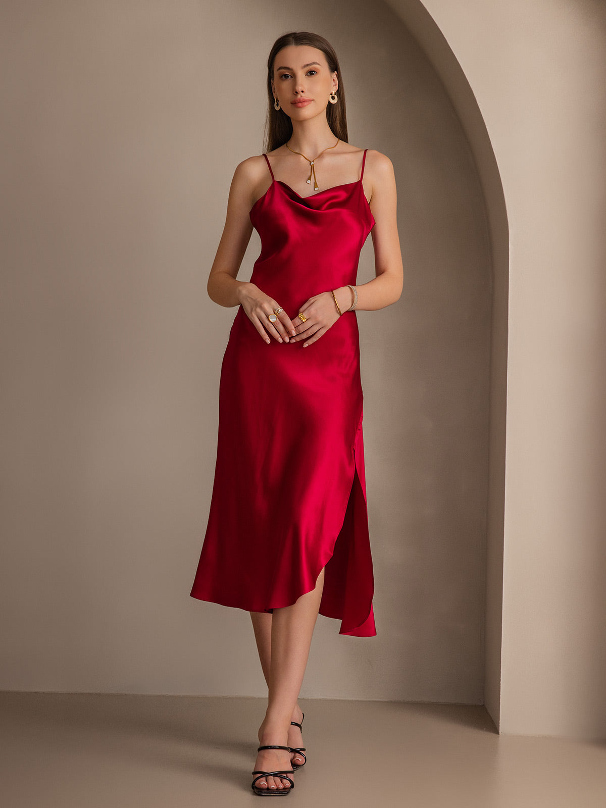 [Vin] SilkSilky-DK 19Momme Dress 005