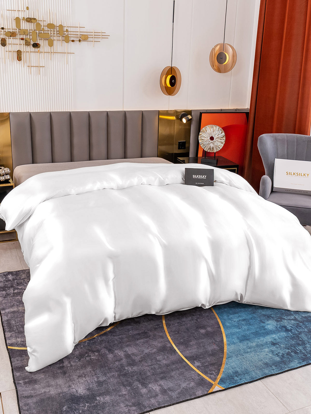 [Hvid] SilkSilky-DK 19Momme Duvet Cover 002